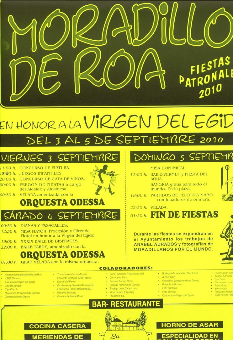 FIESTAS EN HONOR A LA VIRGEN DEL EJIDO